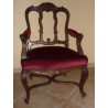 Fauteuil stylé velours rouge / Trône de St Nicolas