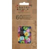 Pack de 60 pastilles colorées lettres et icônes